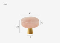 Bouton de Meuble effet Marbre rose