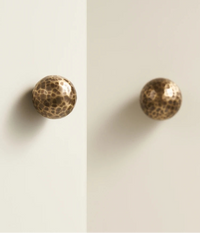 Bouton de Meuble sphérique martelée Bronze