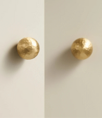 Bouton de Meuble sphérique martelée Or brossé