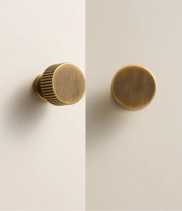 Bouton de Meuble strié Bronze brossé