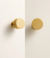 Striated Furniture Knob Brushed Gold