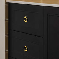 Ring furniture knob Shiny gold