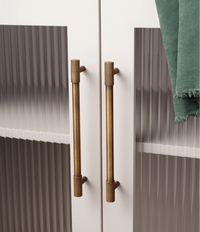 Antique-style brass kitchen, cupboard and drawer handles