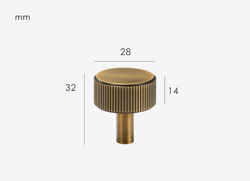 Antique-style brass door handle