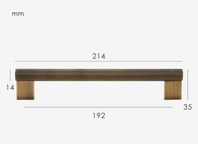 Antique-style brass door handle