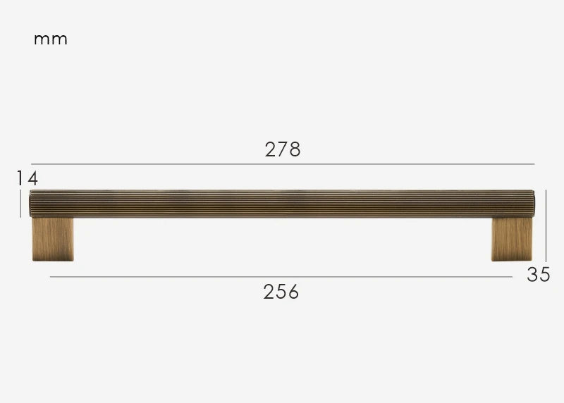 Antique-style brass door handle