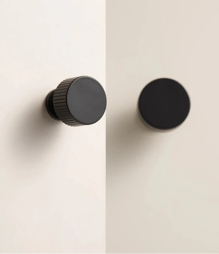 Bouton de meuble noir Image