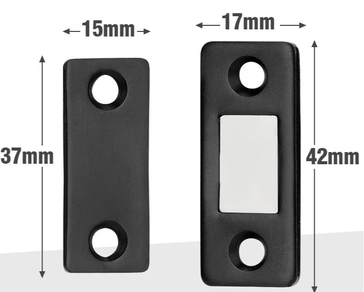Aimant pour porte battante ou coulissante Noir