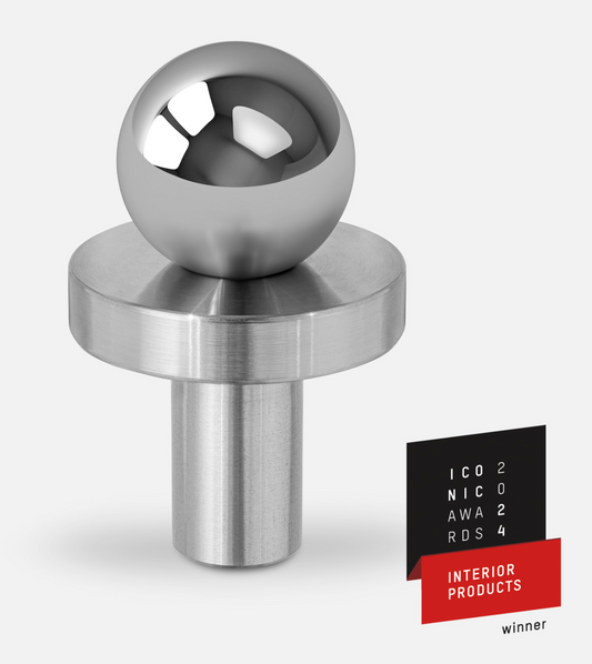Bouton de Meuble Argent & Chrome poli POLA