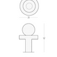 Bouton de Meuble Argent & Chrome poli POLA