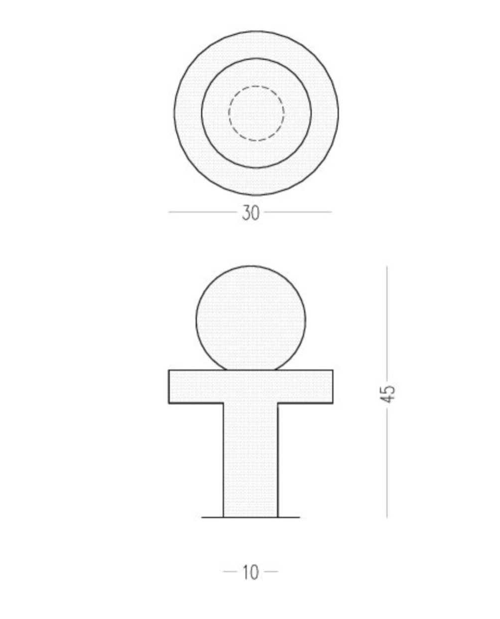 Bouton de Meuble Argent & Chrome poli POLA