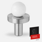 Furniture Knob White & Polished Chrome POLA