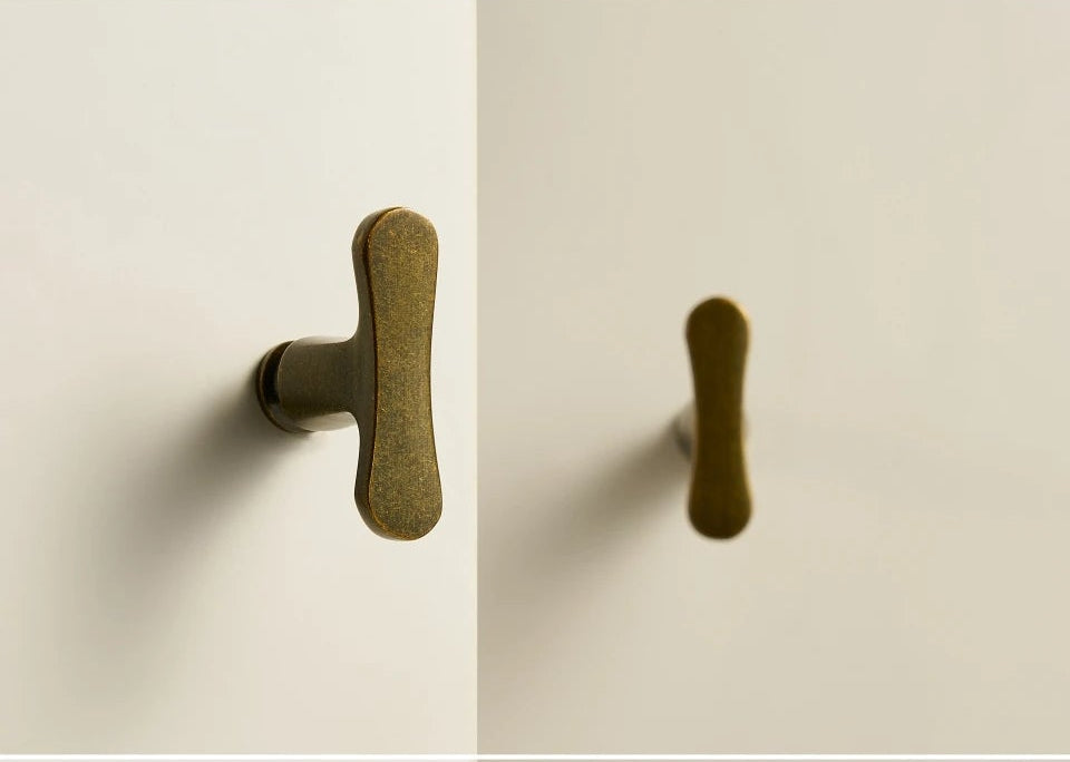 Bouton de Meuble Design Arrondi Bronze Brossé