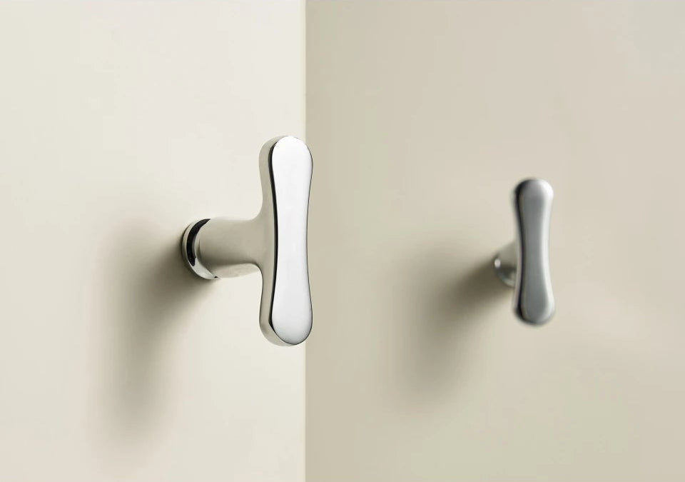 Bouton de Meuble Design Arrondi Chrome