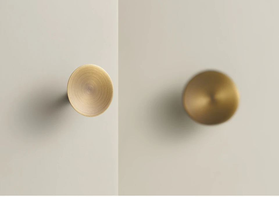 Bouton de Meuble Disque Bronze Brossé