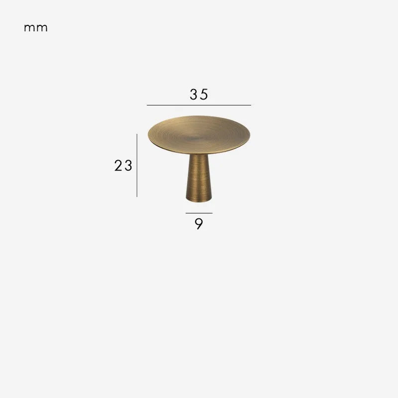 Bouton de Meuble Disque Bronze Brossé