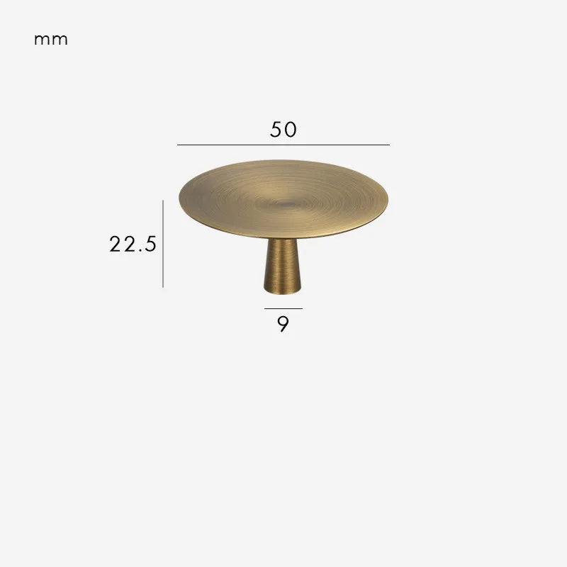 Bouton de Meuble Disque Bronze Brossé
