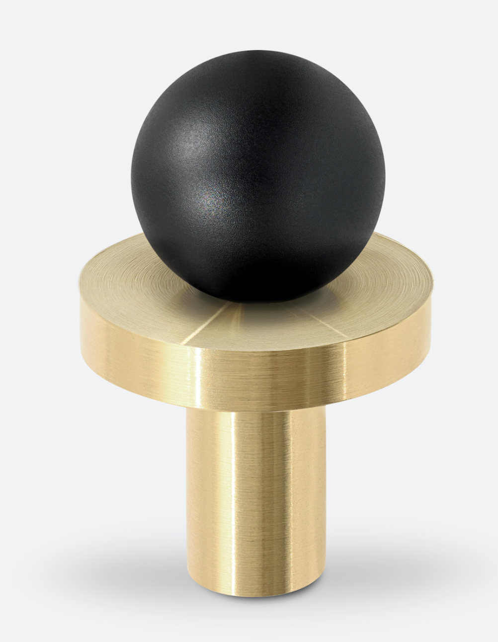 Bouton de Meuble Noir mat & Or brossé POLA