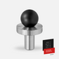 Bouton de Meuble Noire & Chrome poli POLA