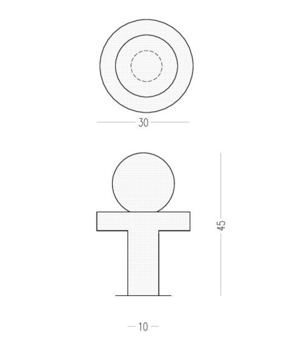Bouton de Meuble Noire & Chrome poli POLA