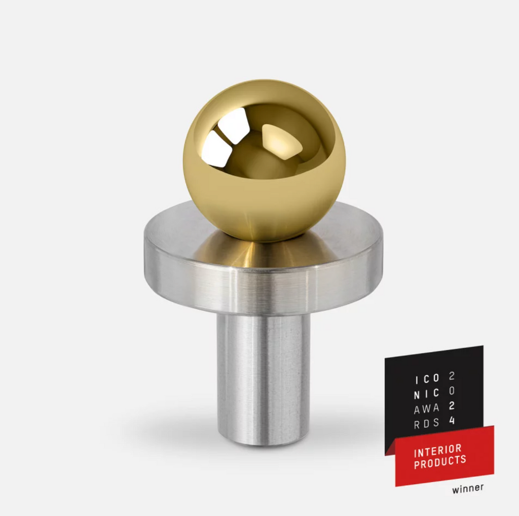 Bouton de Meuble Or & Chrome poli POLA