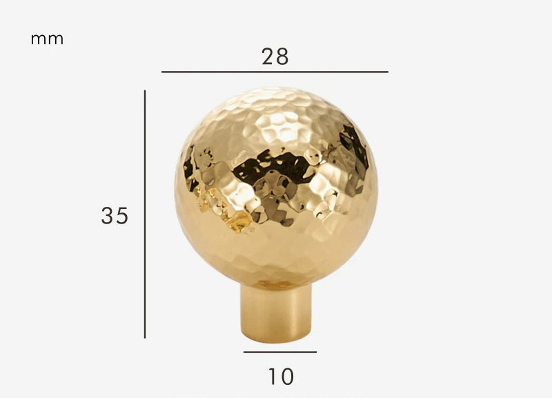 Bouton de Meuble Originale Or brillant