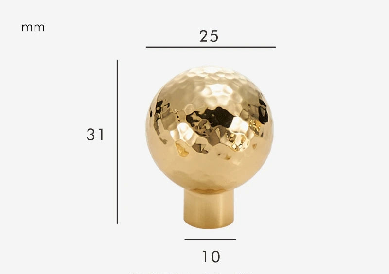 Bouton de Meuble Originale Or brillant