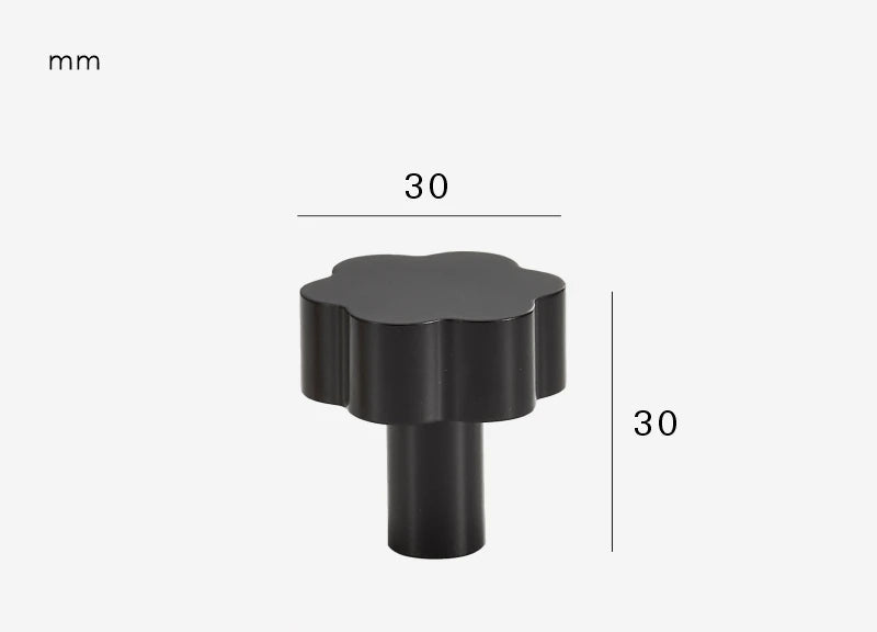 Bouton de Meuble Rétro Noir