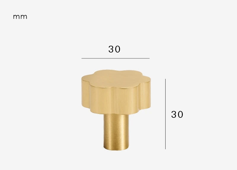 Bouton de Meuble Rétro Or brossé