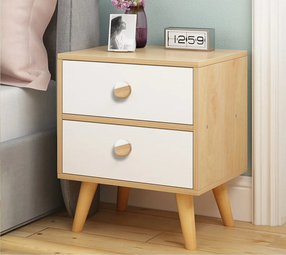 Bouton de porte ronde bois & marbre