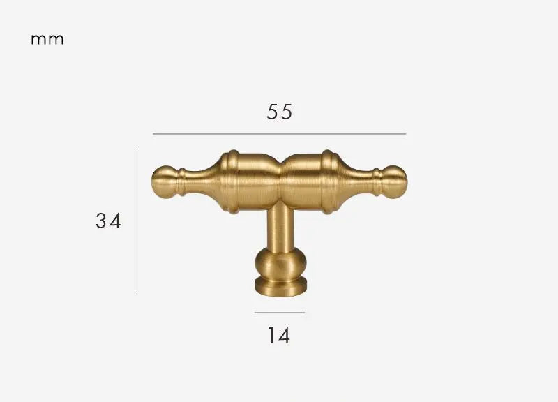 Bouton de Meuble ancien Doré