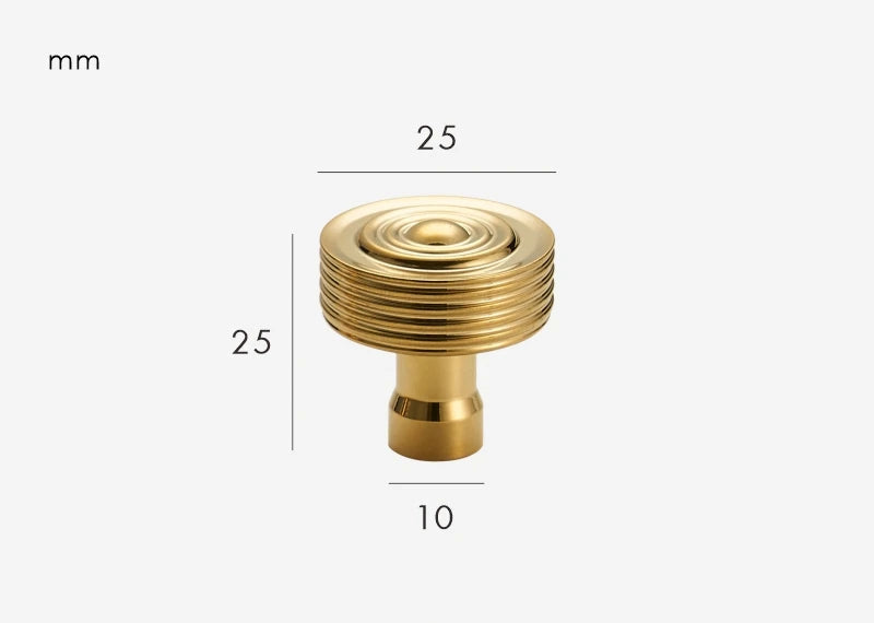 Antique furniture knob Shiny gold