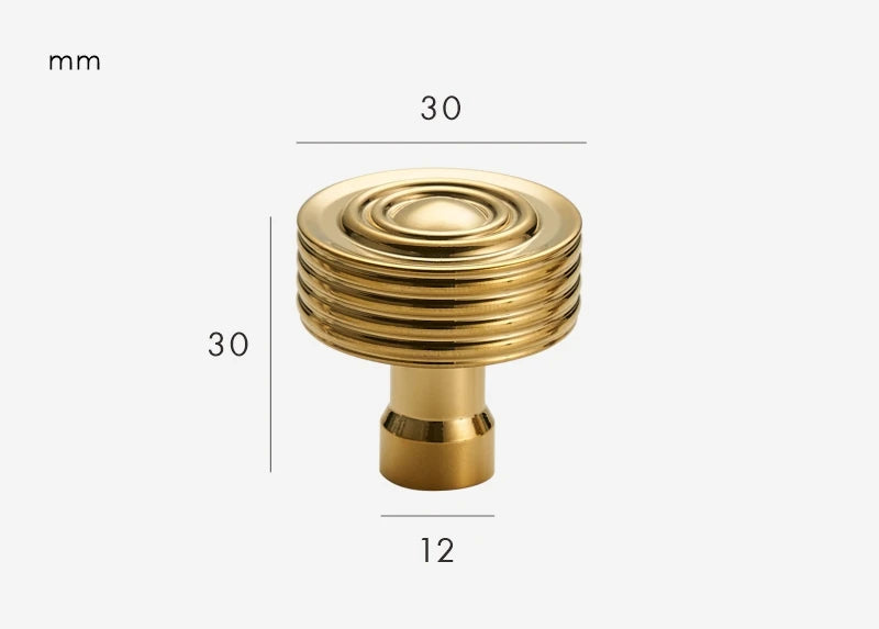 Antique furniture knob Shiny gold