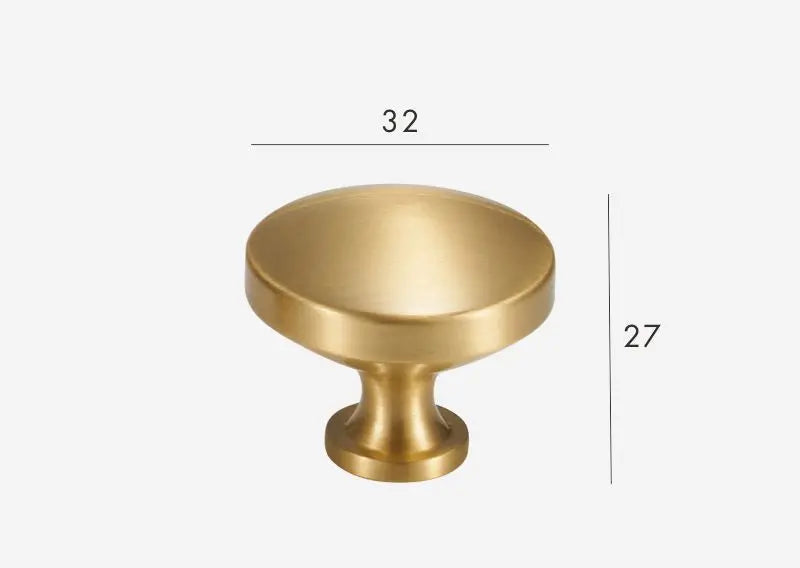 Bouton de Meuble classique Or brossé