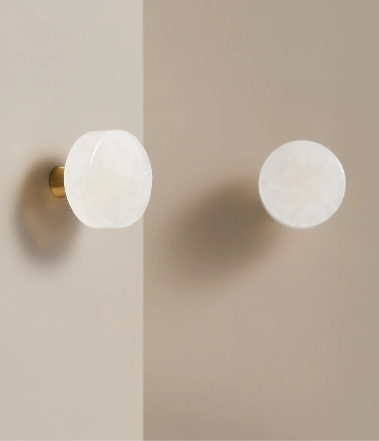 Bouton de Meuble effet Blanc perle