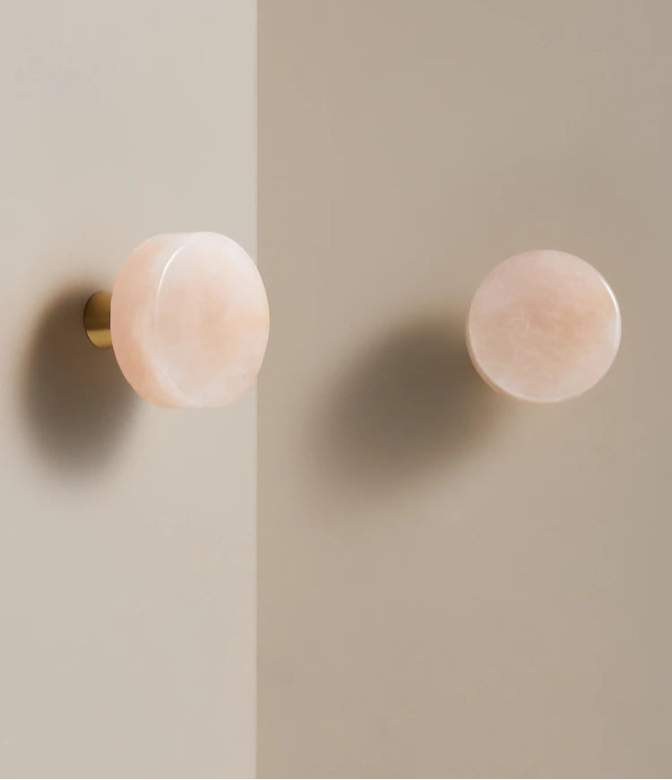 Bouton de Meuble effet Marbre rose