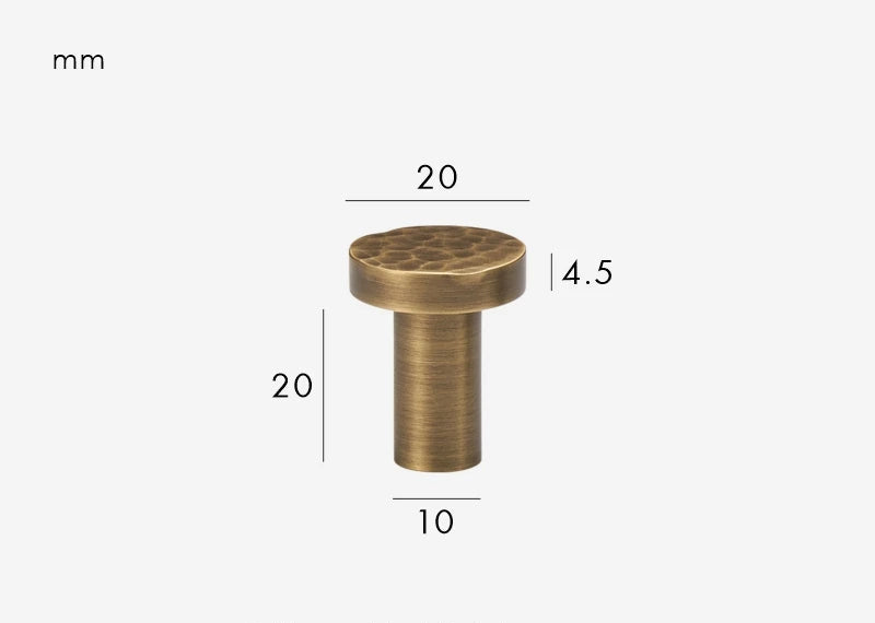 Bouton de Meuble martelée Bronze