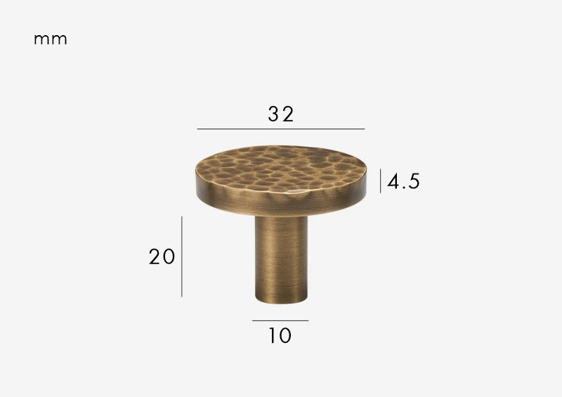 Bouton de Meuble martelée Bronze