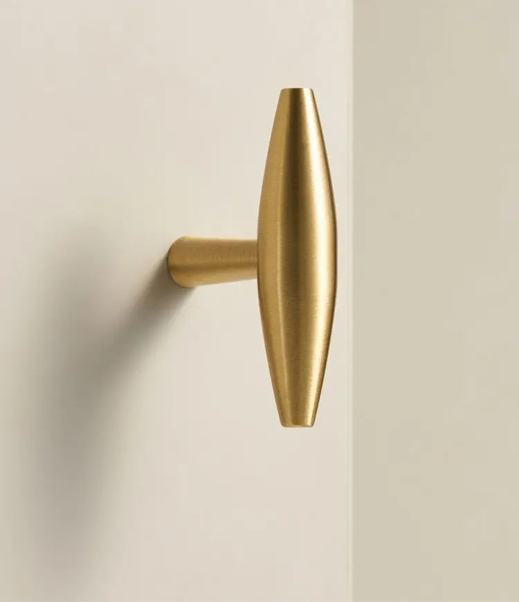 Bouton de Meuble ovale Doré