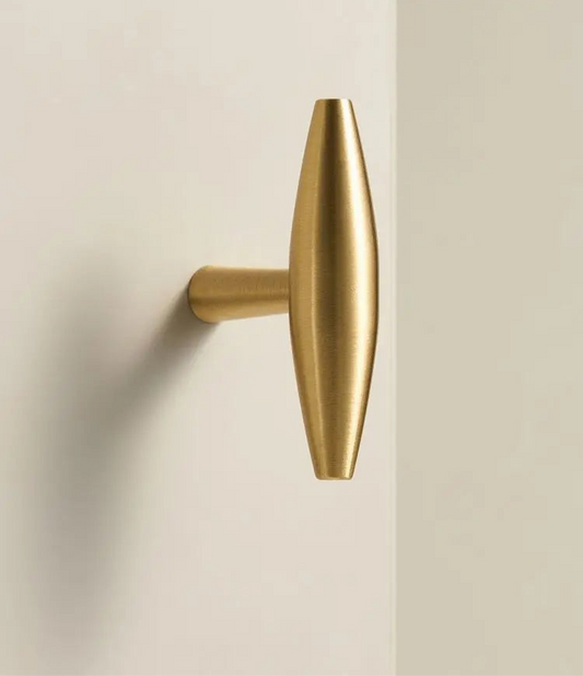 Bouton de Meuble ovale Doré