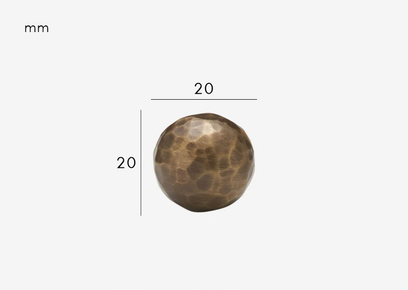 Bouton de Meuble sphérique martelée Bronze