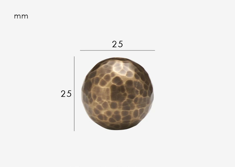 Bouton de Meuble sphérique martelée Bronze