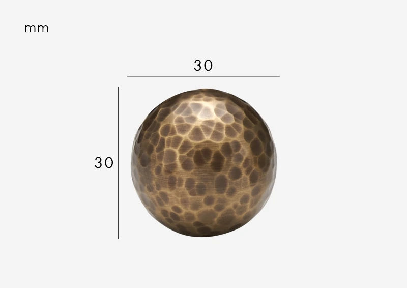 Bouton de Meuble sphérique martelée Bronze