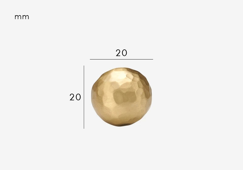 Bouton de Meuble sphérique martelée Or brossé