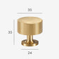 Striated Furniture Knob Brushed Gold