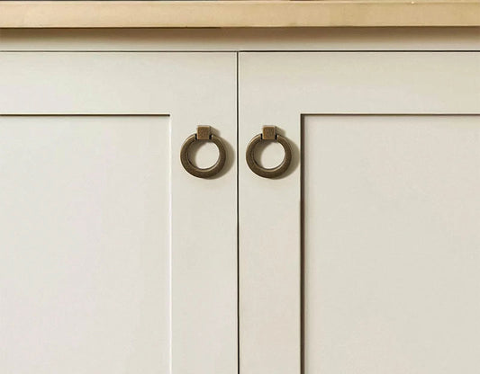 Bouton de meuble anneau bronze