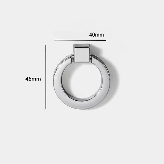 Bouton de meuble anneau Chrome