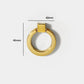 Ring furniture knob Shiny gold
