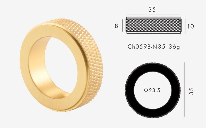 Bouton de meuble anneau en Or