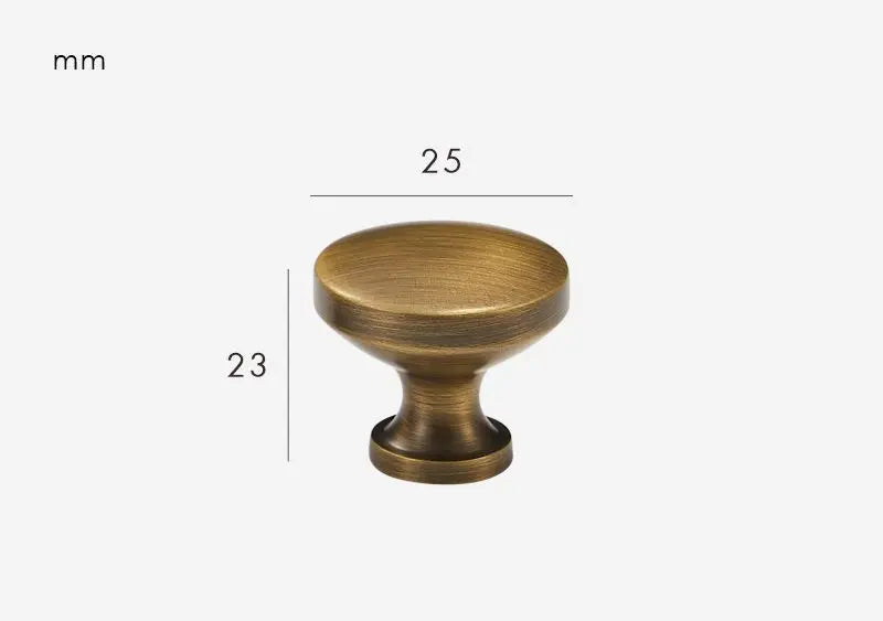 Bouton de meuble bronze brossé